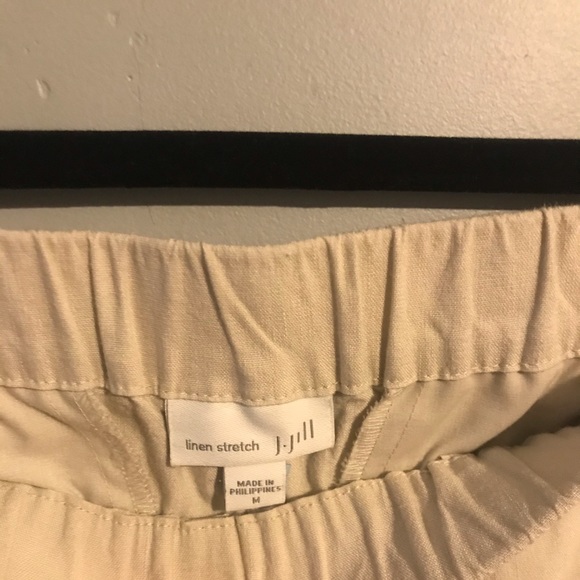 J.jill cream wide legged linen pants size medium - Picture 3 of 6
